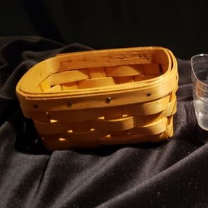 Vintage Longaberger 1997 Business Card Basket w/ protector. Signed and numbered.